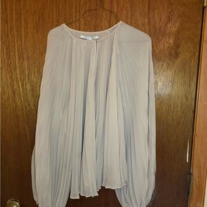 Diane Von Furstenberg Cream Pleated Blouse